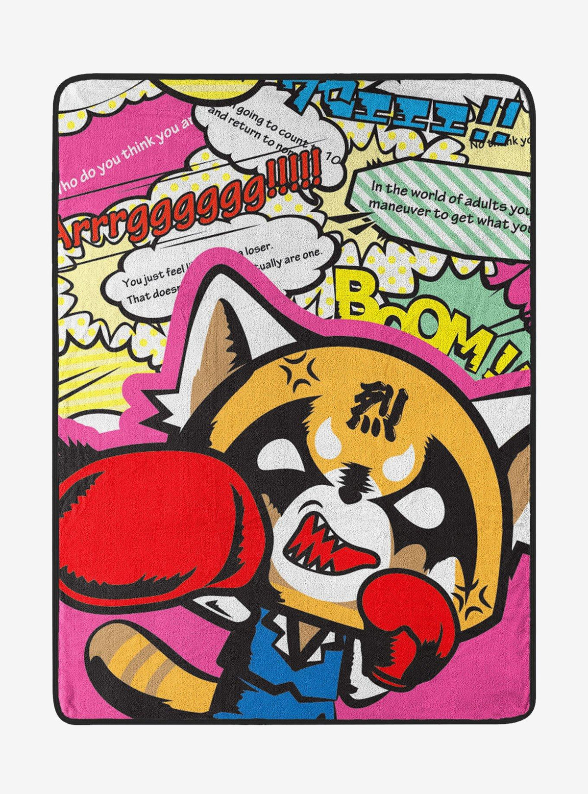 Manta Micro Raschel Boom de Aggretsuko