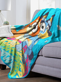 Manta Sherpa de tacto sedoso Bluey Togetherness