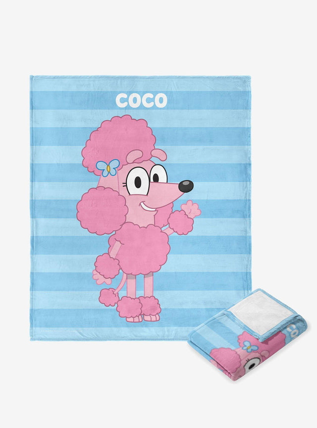 Manta de tacto sedoso Bluey Roll Call Coco