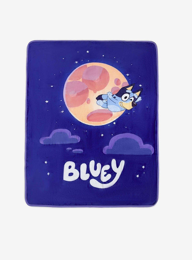 Manta Micro Raschel Bluey Sobre la Luna