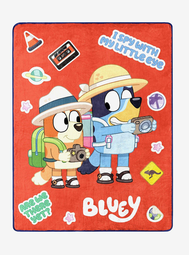 Manta de tacto sedoso Bluey: viaje por carretera