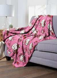 Manta Hello Kitty Love You Much de tacto sedoso