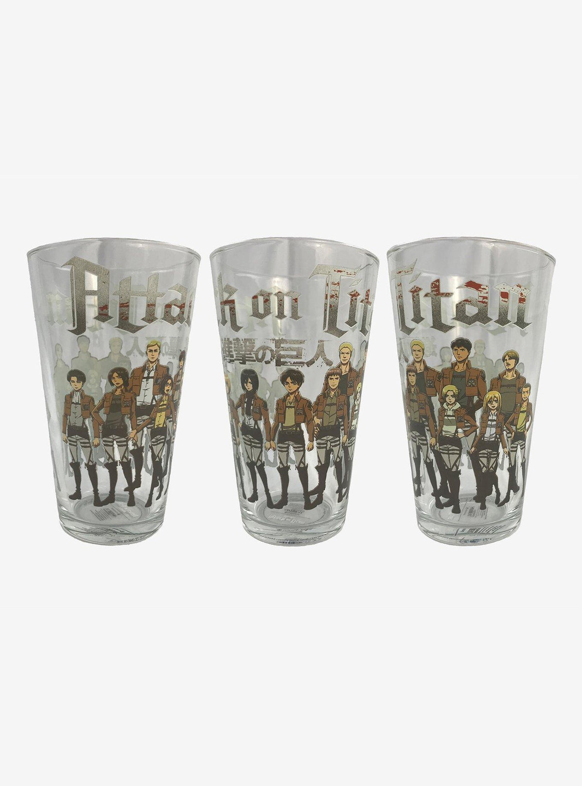 Set de 2 vasos tipo pinta Attack on Titan