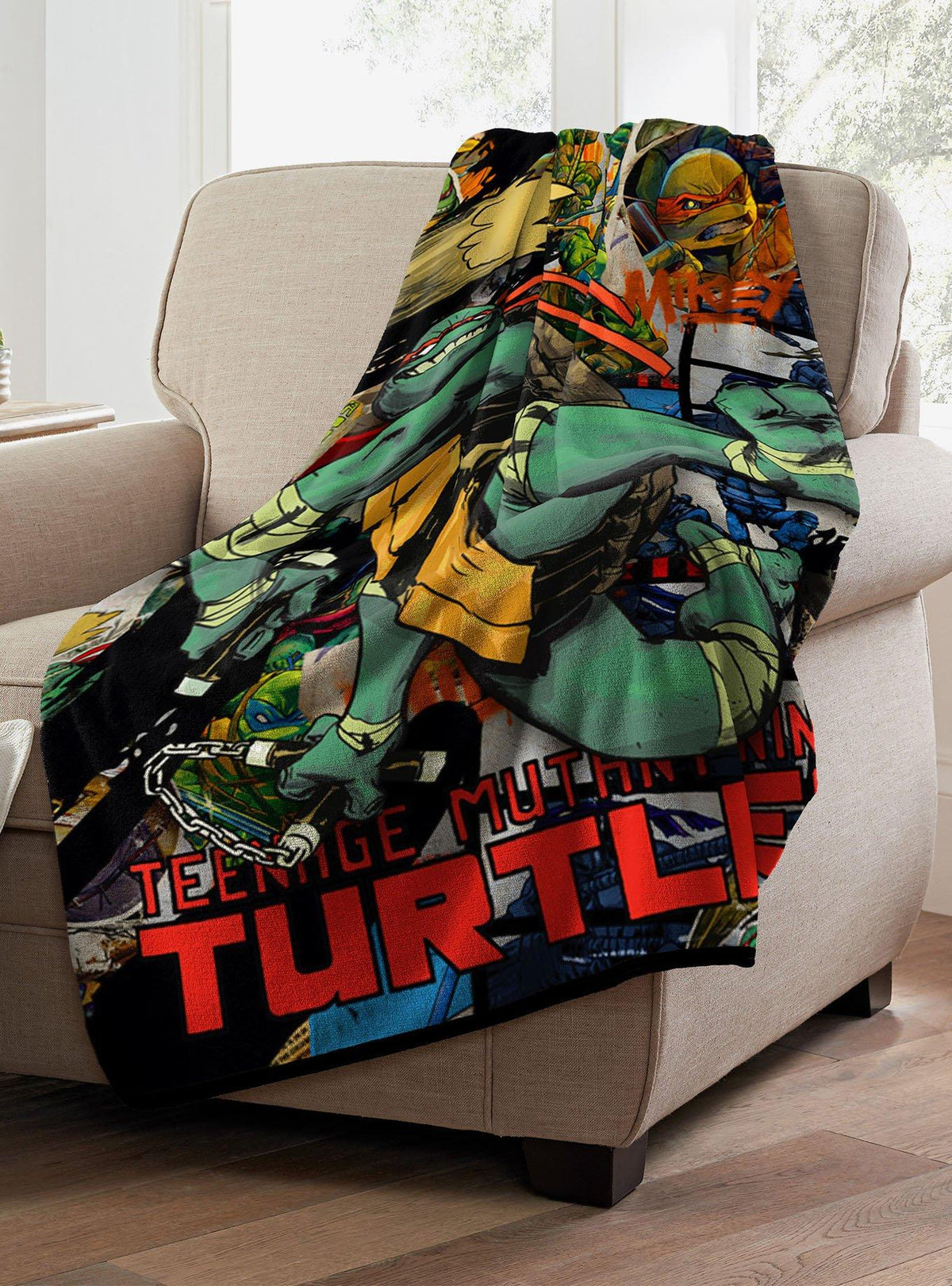 Manta Tortugas Ninja Micro Raschel: Mikey volador