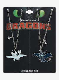 Set de collares de mejores amigos Toothless y Light Fury