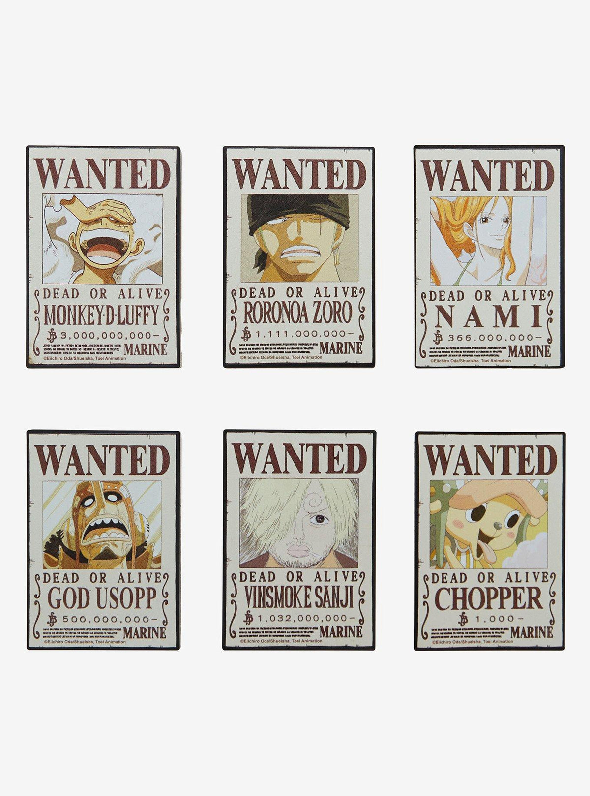Imán sorpresa One Piece: carteles de búsqueda