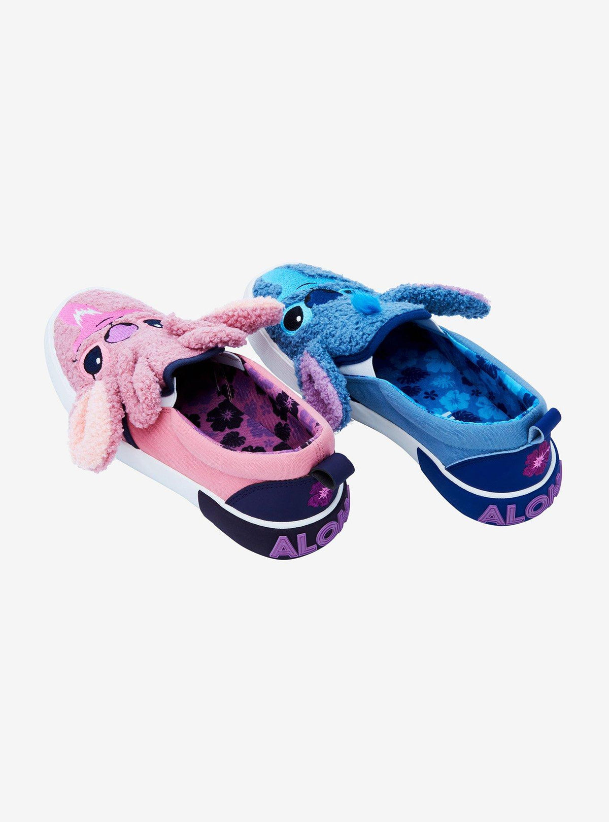 Zapatillas slip-on de peluche Stitch y Angel