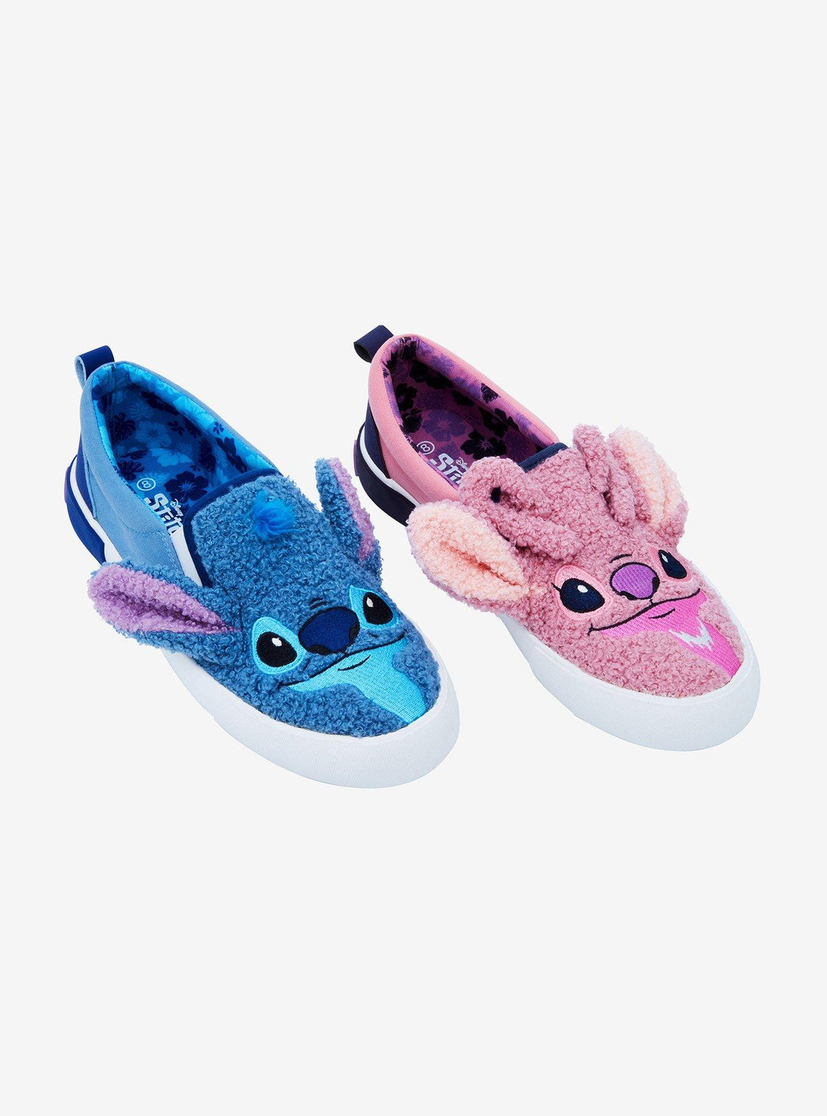 Zapatillas slip-on de peluche Stitch y Angel
