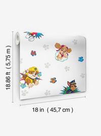 Papel mural autoadhesivo azul Paw Patrol