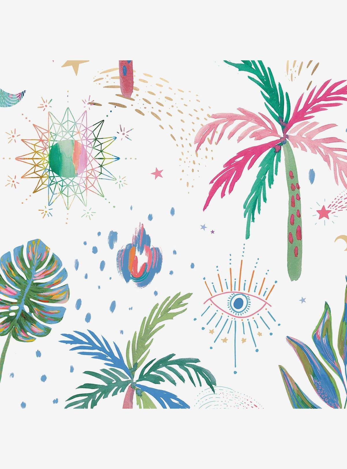 Papel mural autoadhesivo Nuit Tropicale