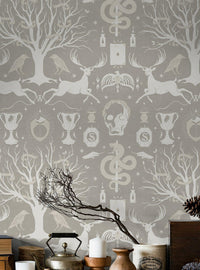 Papel mural adhesivo Harry Potter Horrocruxes gris
