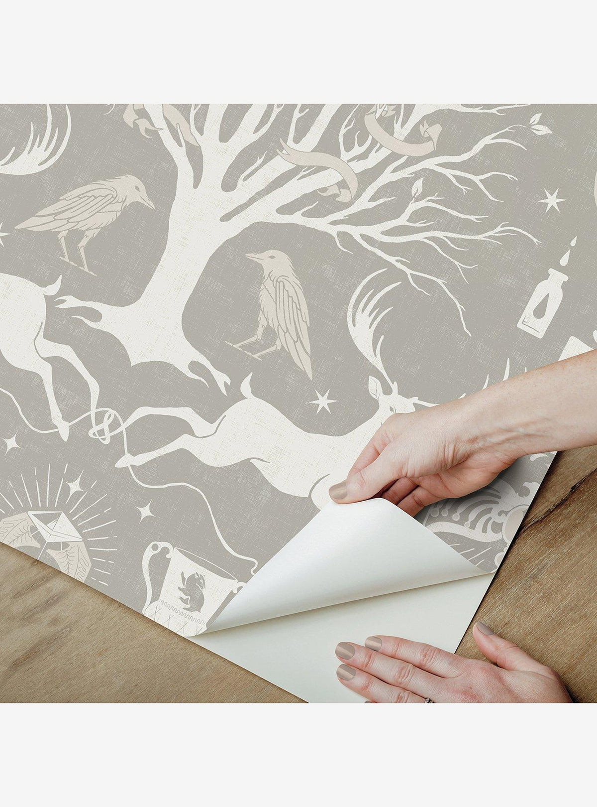 Papel mural adhesivo Harry Potter Horrocruxes gris