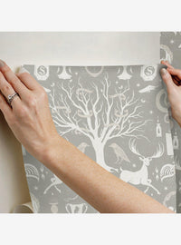 Papel mural adhesivo Harry Potter Horrocruxes gris