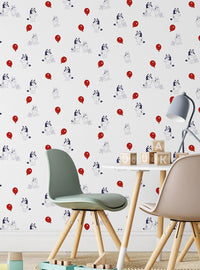 Papel mural autoadhesivo Bluey Keepy Uppy blanco