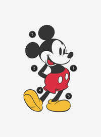 Adhesivo mural gigante de Mickey Mouse