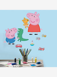 Peppa Pig y George: adhesivos murales gigantes