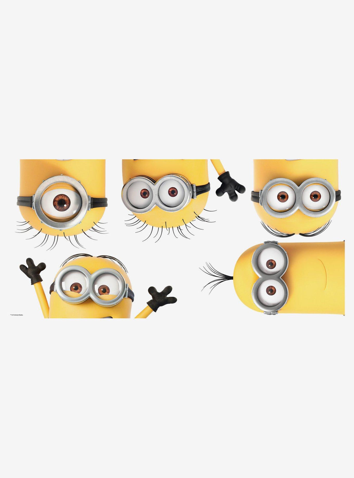 Adhesivos murales gigantes de Minions asomados