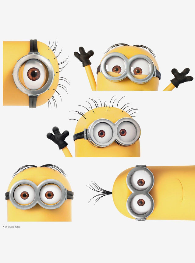 Adhesivos murales gigantes de Minions asomados
