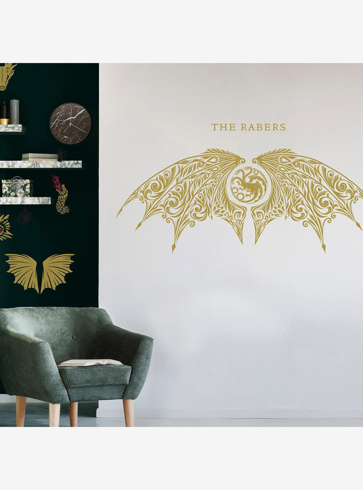 Adhesivos de muro dorados House of the Dragon