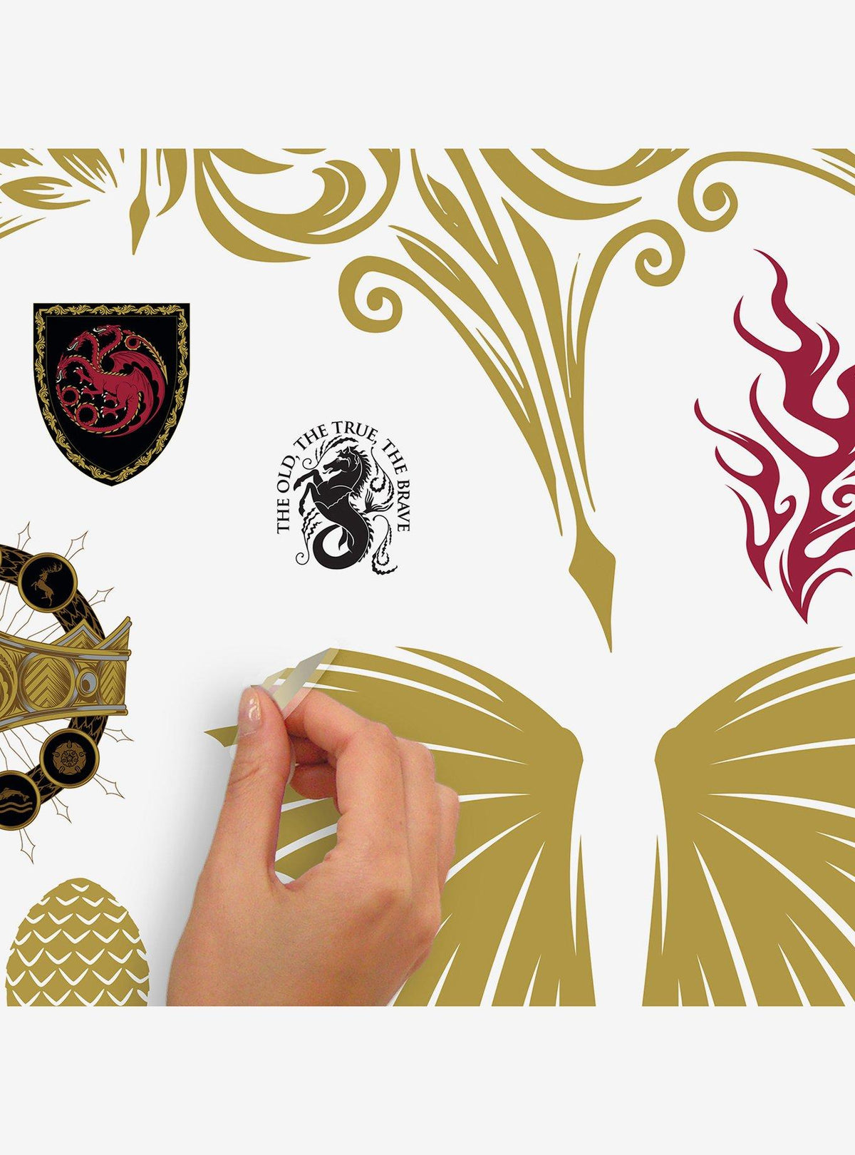 Adhesivos de muro dorados House of the Dragon