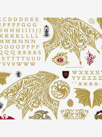Adhesivos de muro dorados House of the Dragon