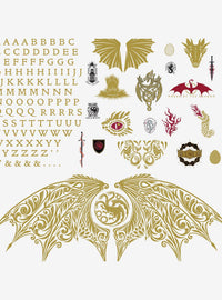 Adhesivos de muro dorados House of the Dragon