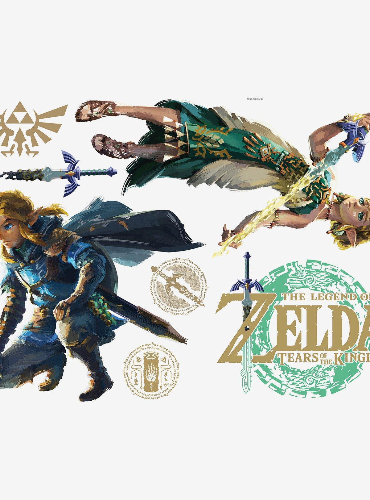 The Legend of Zelda: Tears of the Kingdom - Adhesivos Zelda y Link