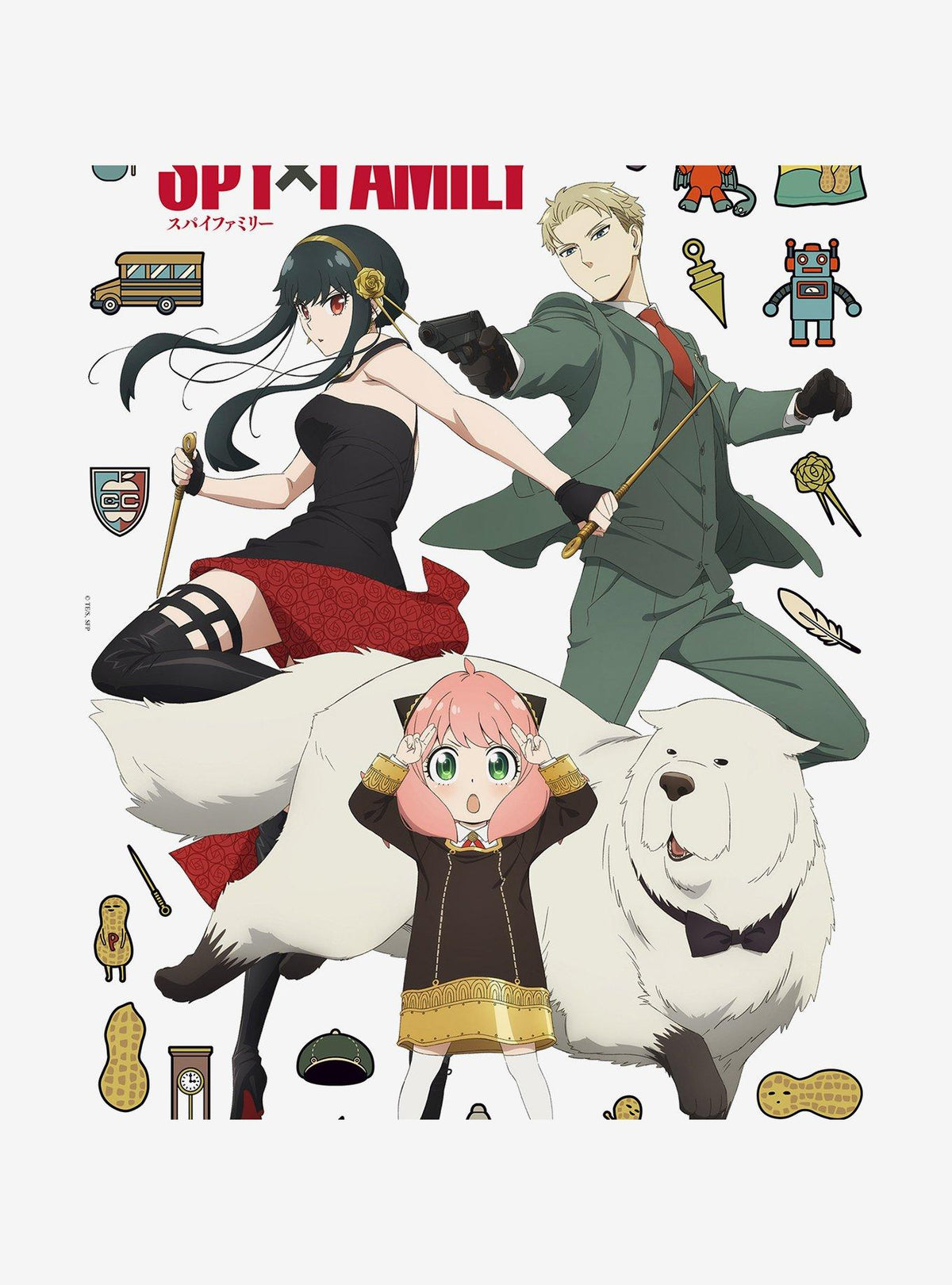 Spy x Family: adhesivos de pared de los Forger