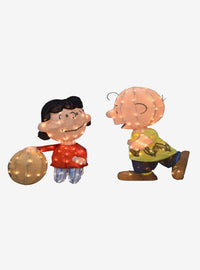 Decoración LED 3D de jardín Peanuts: Lucy y Charlie Brown