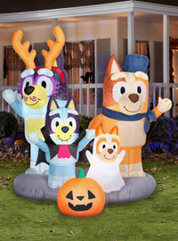 Decoración inflable de Halloween de Bluey y su familia