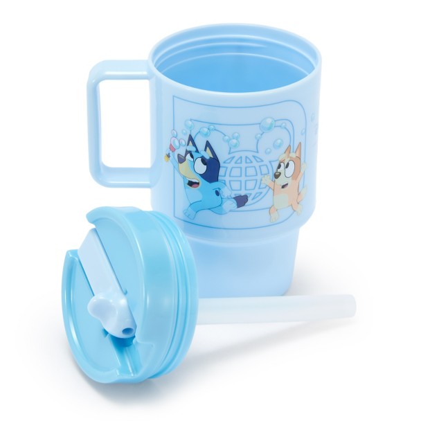 Vaso Bluey de 530 ml con bombilla incorporada