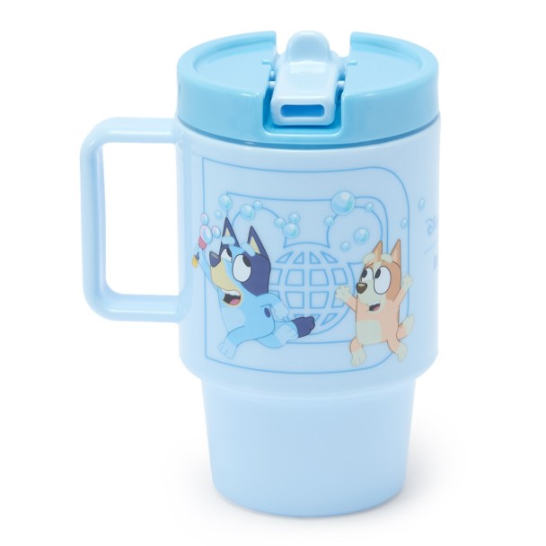 Vaso Bluey de 530 ml con bombilla incorporada