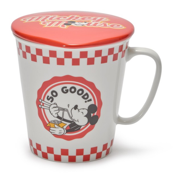 Tazón para fideos de Mickey Mouse con tapa