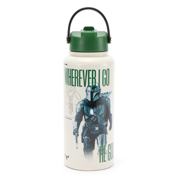 Botella Star Wars de acero inoxidable con bombilla, 975 ml