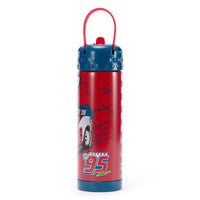 Botella de acero inoxidable de Lightning McQueen con bombilla