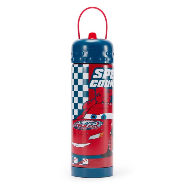 Botella de acero inoxidable de Lightning McQueen con bombilla