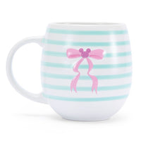 Taza de Mickey Mouse con rosa y cinta