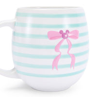 Taza de Mickey Mouse con rosa y cinta