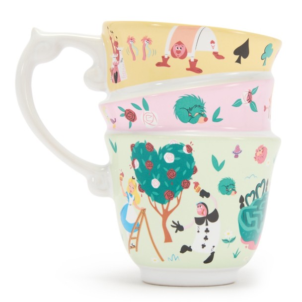 Taza de tazas apiladas de Alice in Wonderland