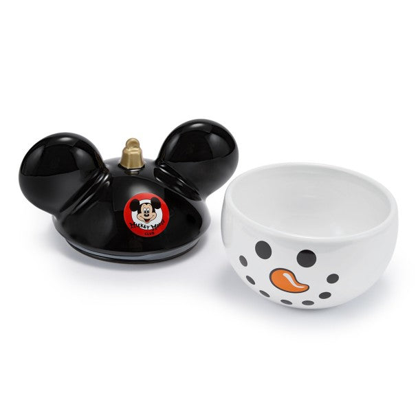 Tarro para galletas Mickey Mouse Club con diseño de muñeco de nieve