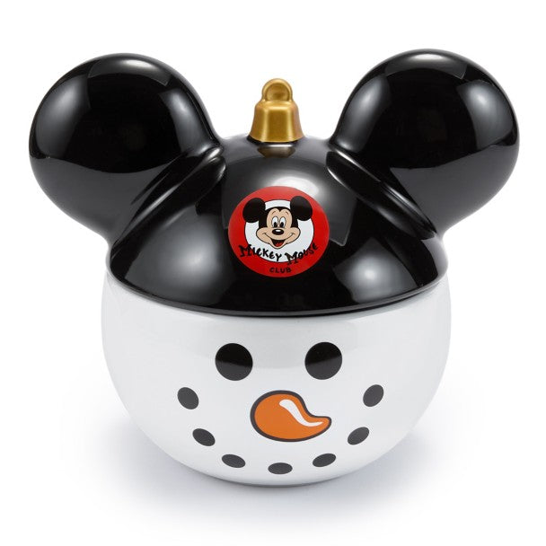 Tarro para galletas Mickey Mouse Club con diseño de muñeco de nieve
