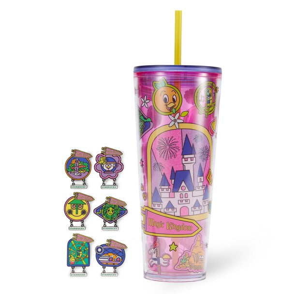 Vaso de viaje Starbucks 710 ml de Magic Kingdom con pin sorpresa