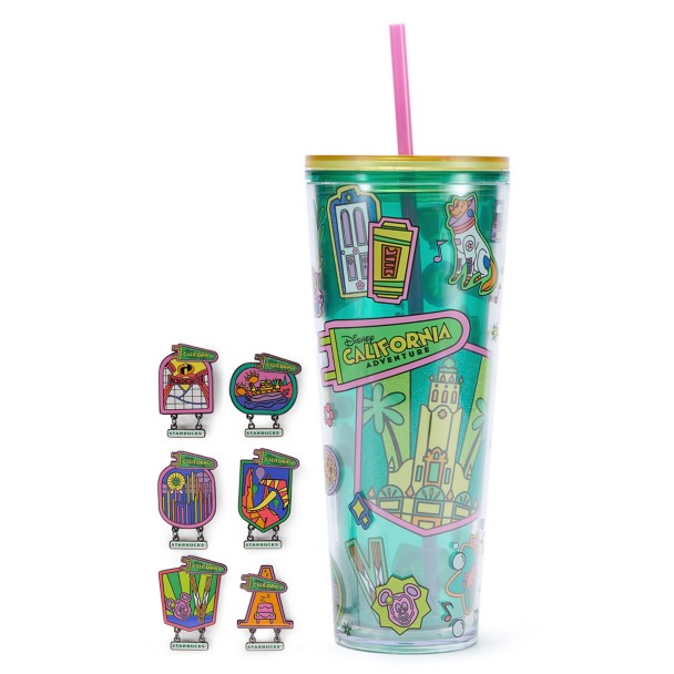 Vaso Starbucks de Disney California Adventure con pin sorpresa