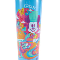 Vaso de viaje EPCOT de acero inoxidable 710 ml con bombilla