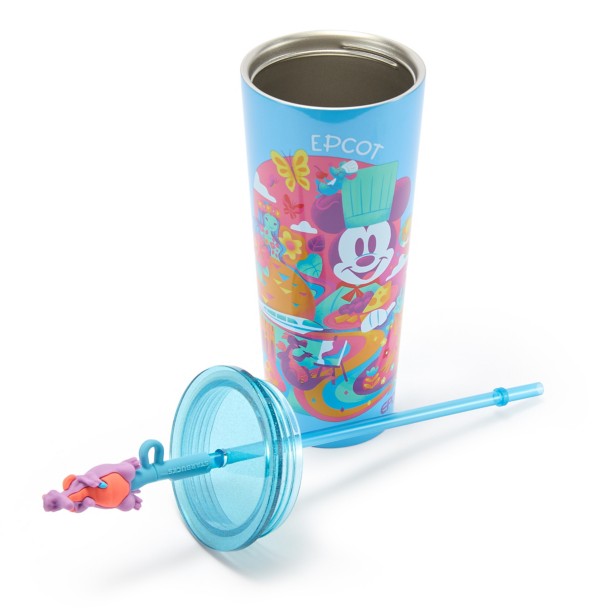 Vaso de viaje EPCOT de acero inoxidable 710 ml con bombilla