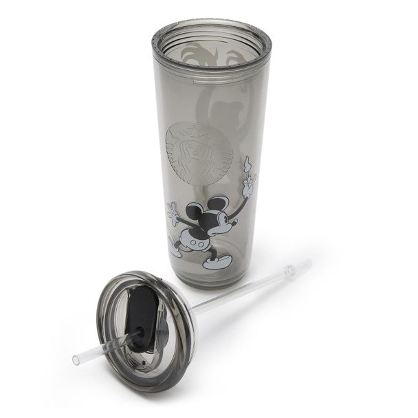 Vaso translúcido de Mickey Mouse con bombilla