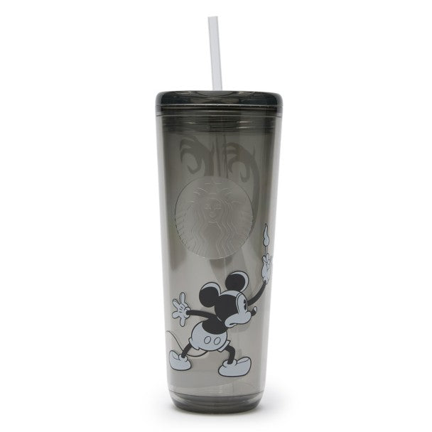 Vaso translúcido de Mickey Mouse con bombilla