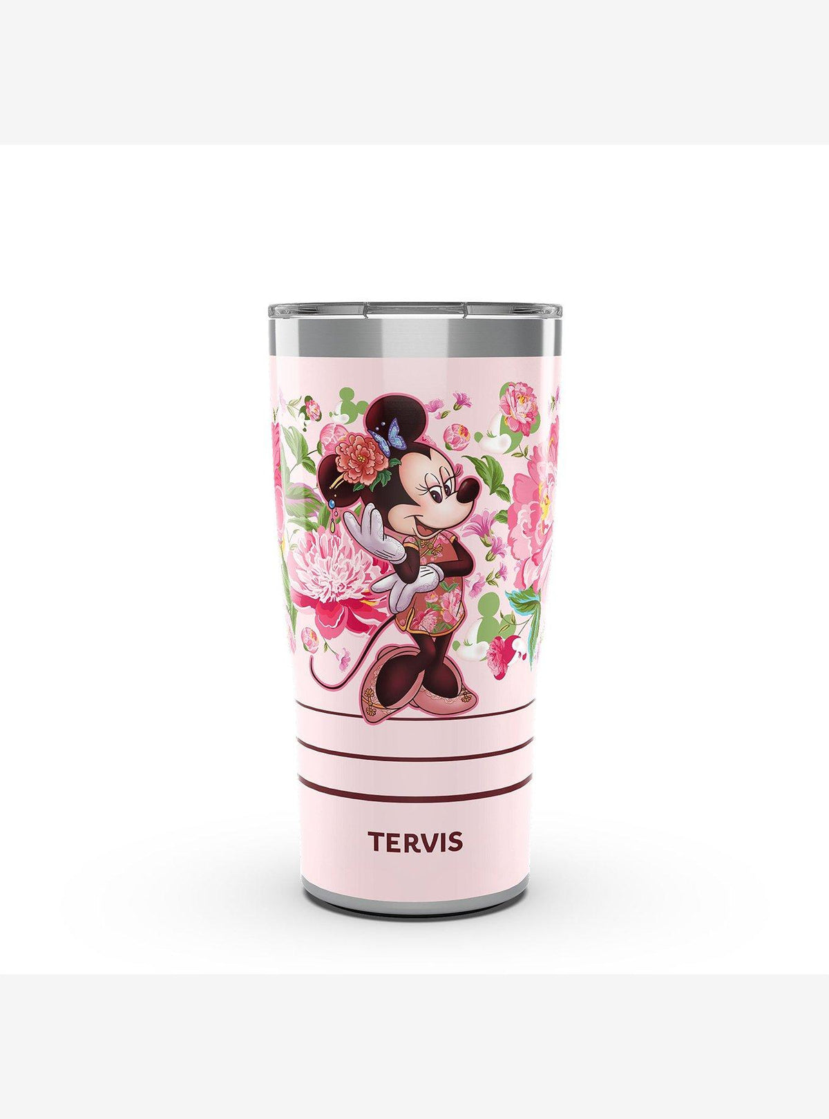 Vaso térmico Disney Minnie con diseño floral chino, 20 oz