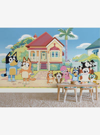 Mural adhesivo de Bluey y su familia