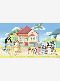 Mural adhesivo de Bluey y su familia
